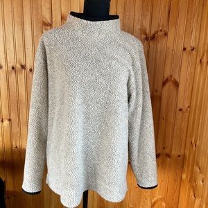 LL Bean Cream Lambskin Turtle Neck